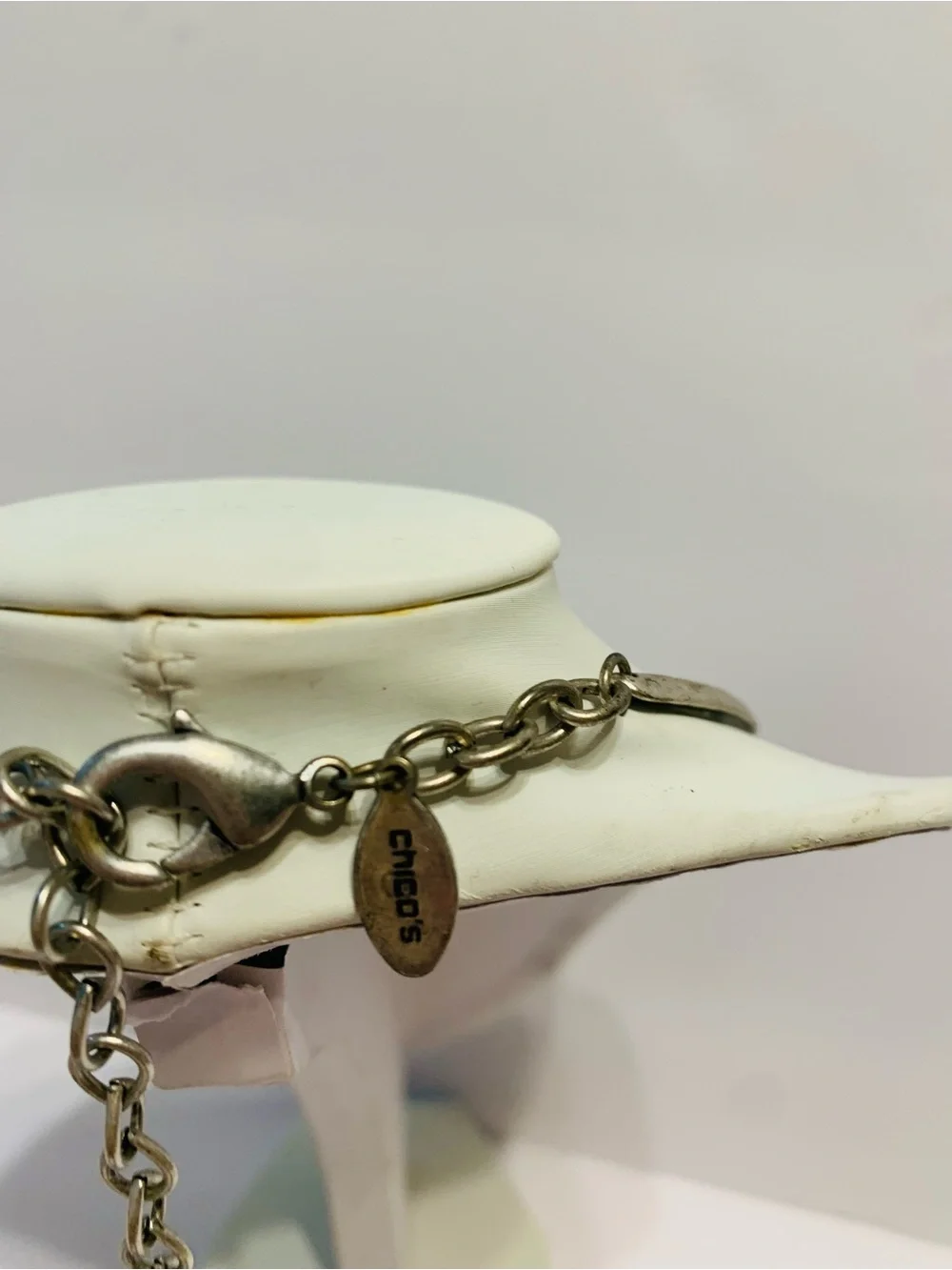 Chicos Silver-Tone Sculpted Collar Necklace